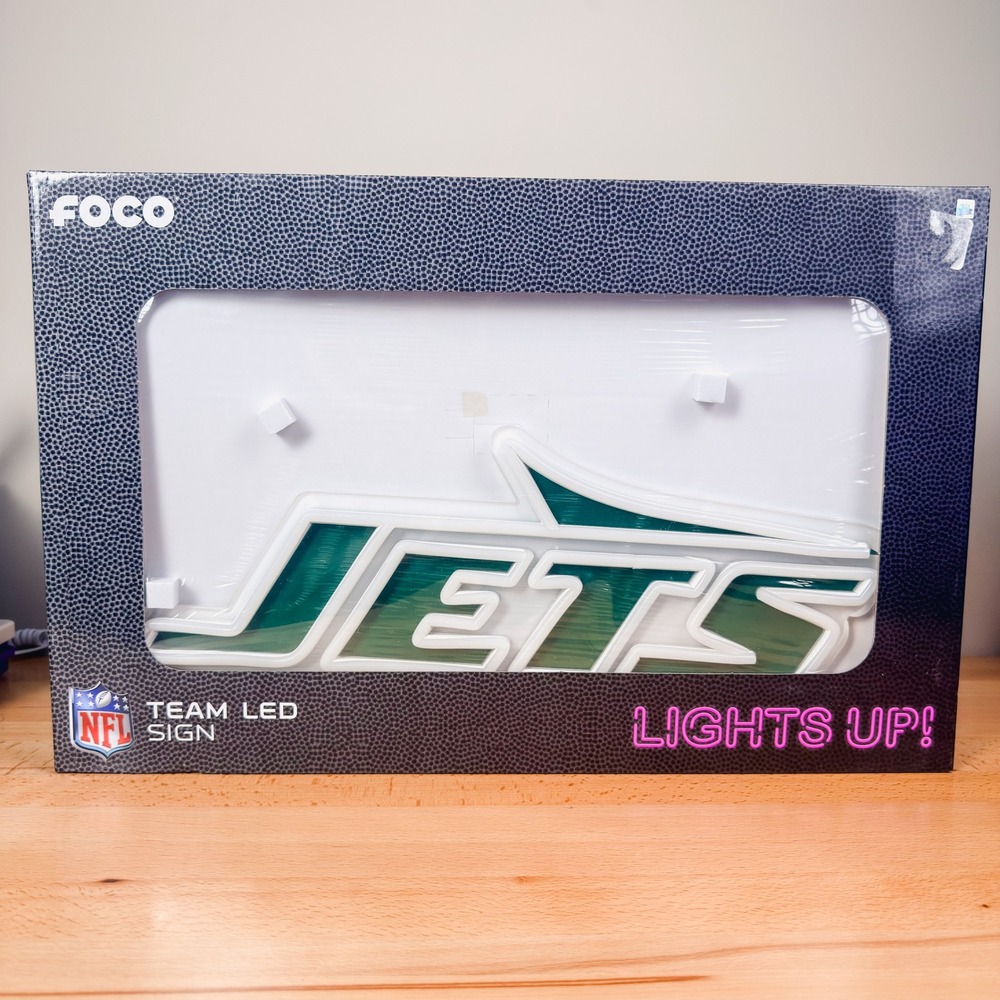 FOCO LED Sign Unisex OS Green New York Jets Team LED Sign USB Powered Neon Style